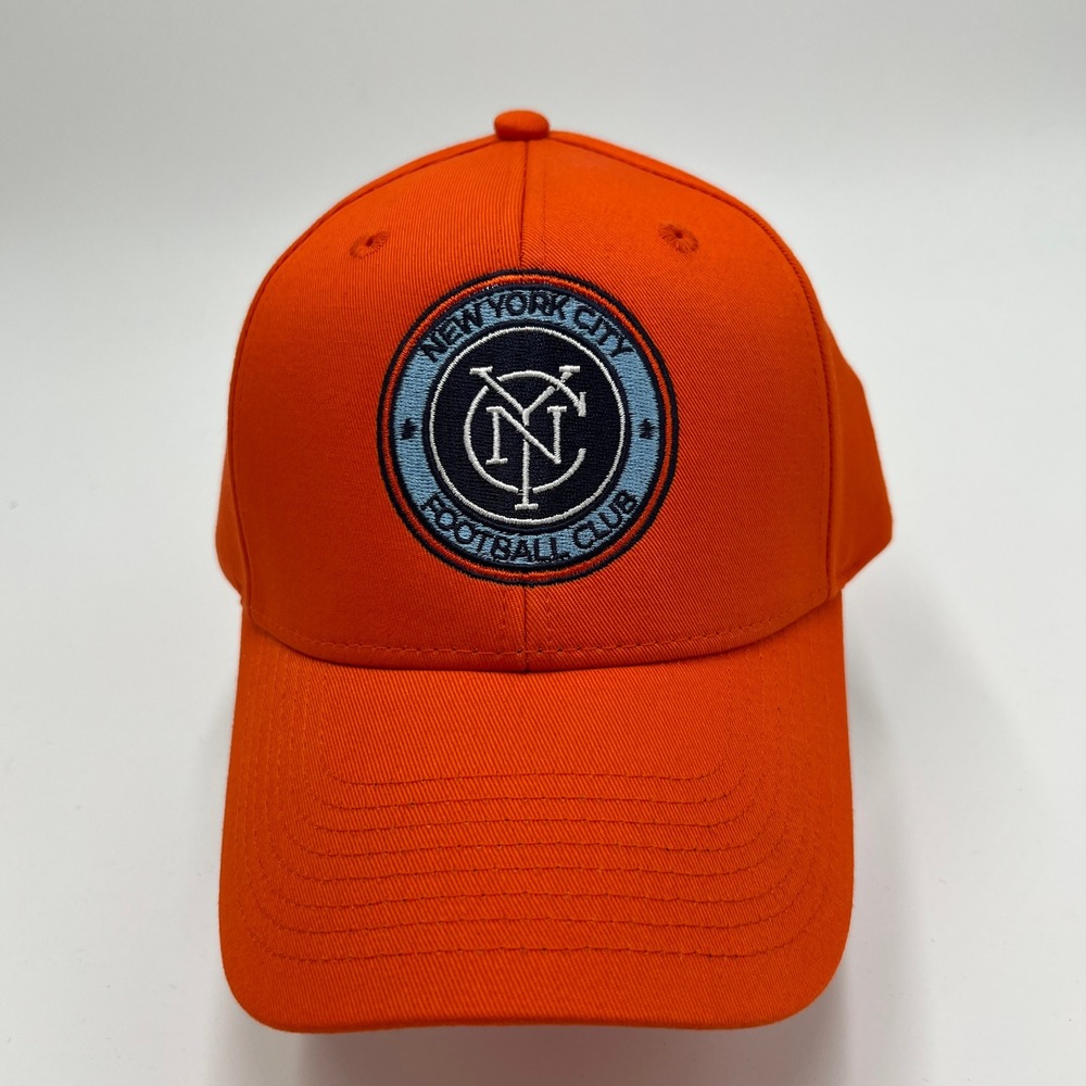 MLS New York City FC NYCFC Orange Baseball Cap Hat One Size Fits All Cotton